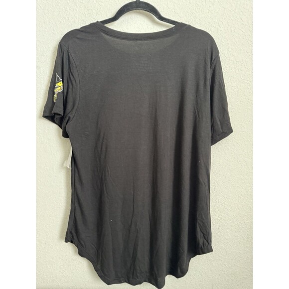 Peanuts‎ Junior Womens Black Snoopy & Charlie Brown Halloween Tee Shirt - Picture 4 of 4